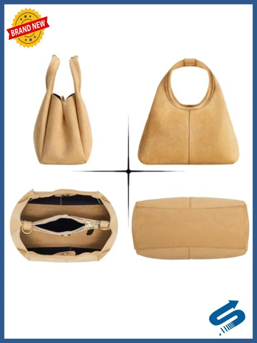 Faux Suede Small Top Handle Satchel Purse Crossbody Handbag